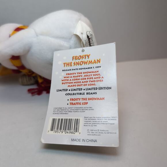 Stuffins 1999 Frosty The Snowman CVS Christmas Ornament Plush Stuffed Toy - Picture 5 of 8